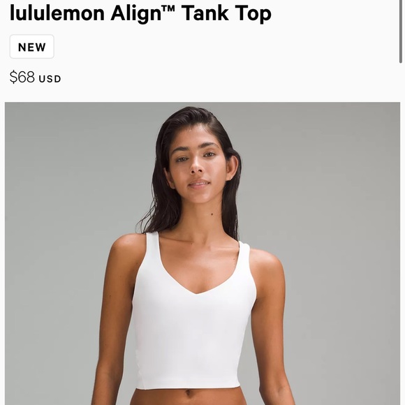 Lululemon Align Tank White size 6 - Picture 1 of 3